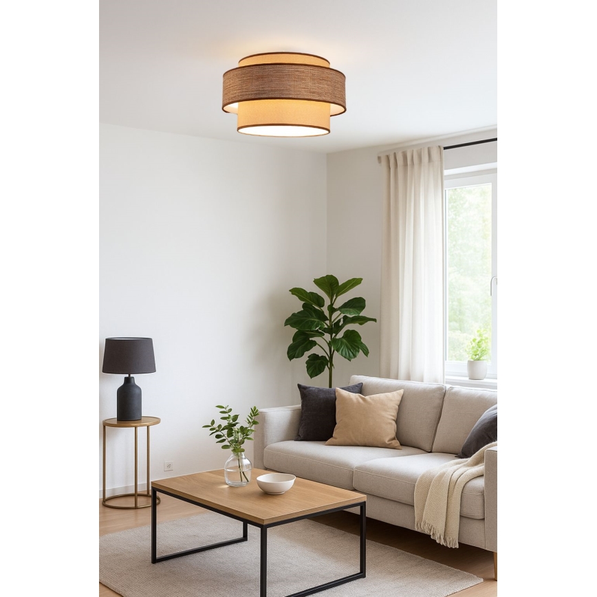 Loftlampe GRACE 1xE27/60W/230V beige/brun