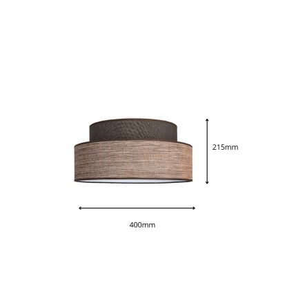 Loftlampe GRACE 1xE27/60W/230V brun/beige