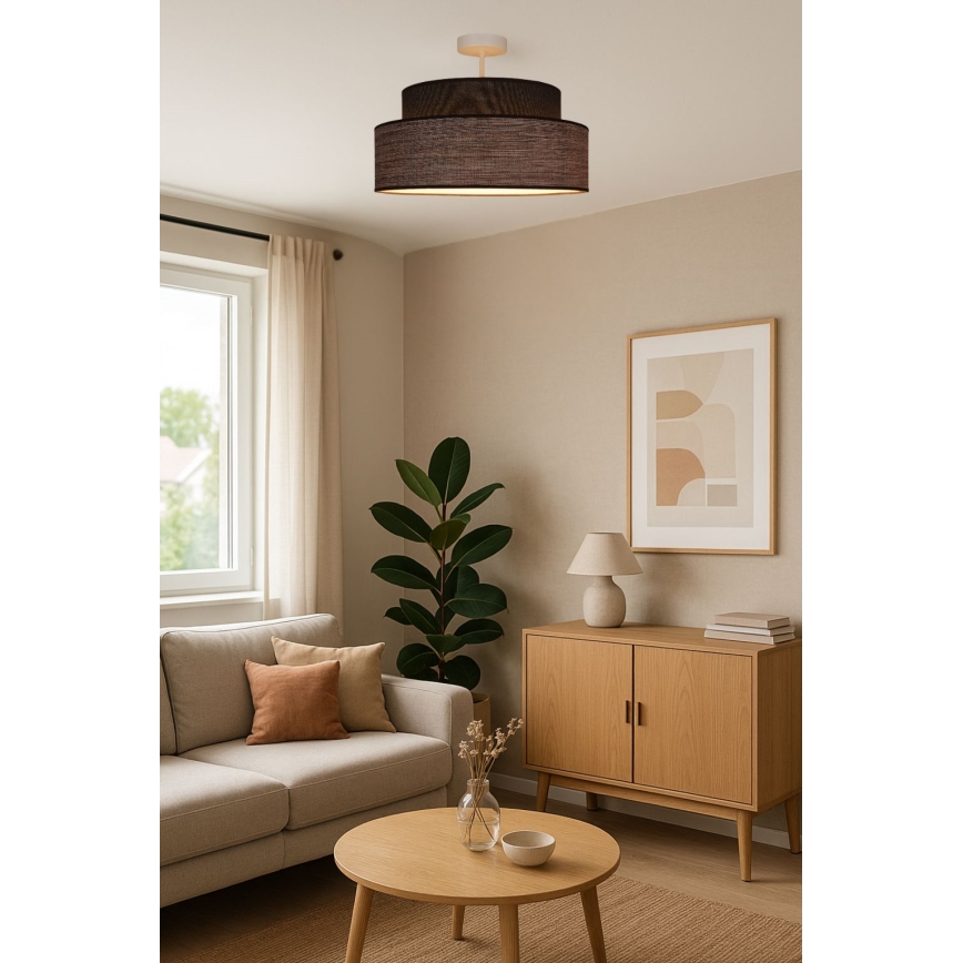 Loftlampe GRACE 1xE27/60W/230V brun/beige