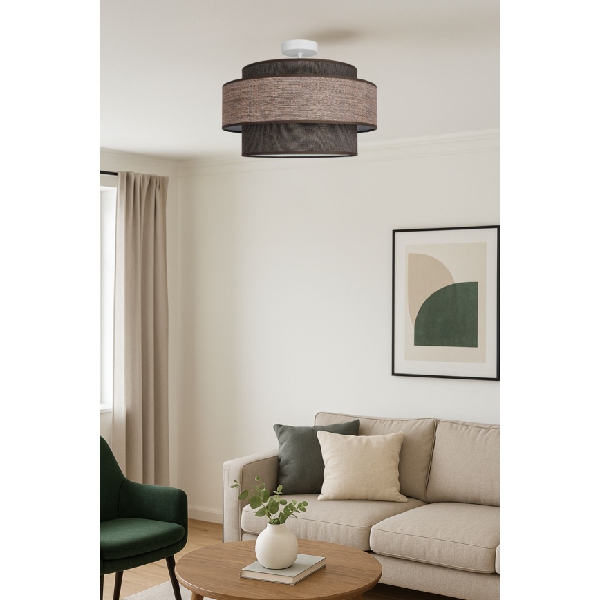 Loftlampe GRACE 1xE27/60W/230V brun/beige