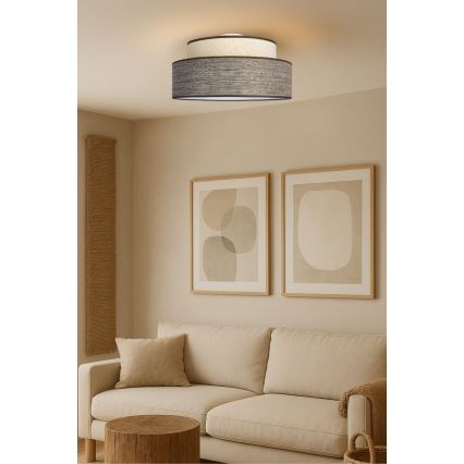 Loftlampe GRACE 1xE27/60W/230V cremefarvet/brun