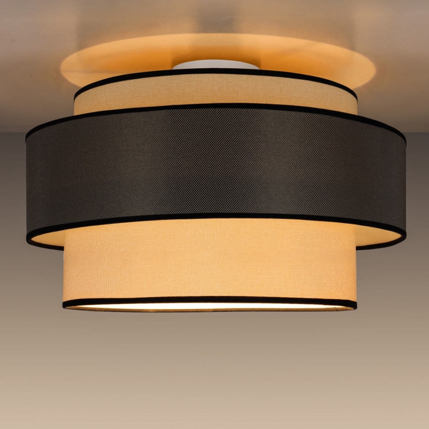 Loftlampe GRACE 1xE27/60W/230V cremefarvet/grå