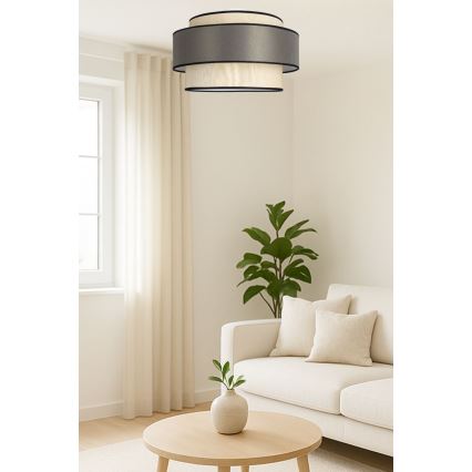 Loftlampe GRACE 1xE27/60W/230V cremefarvet/grå