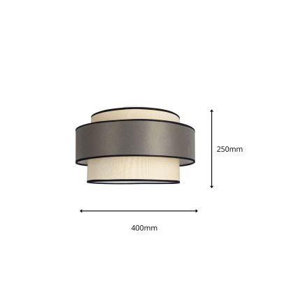 Loftlampe GRACE 1xE27/60W/230V cremefarvet/grå