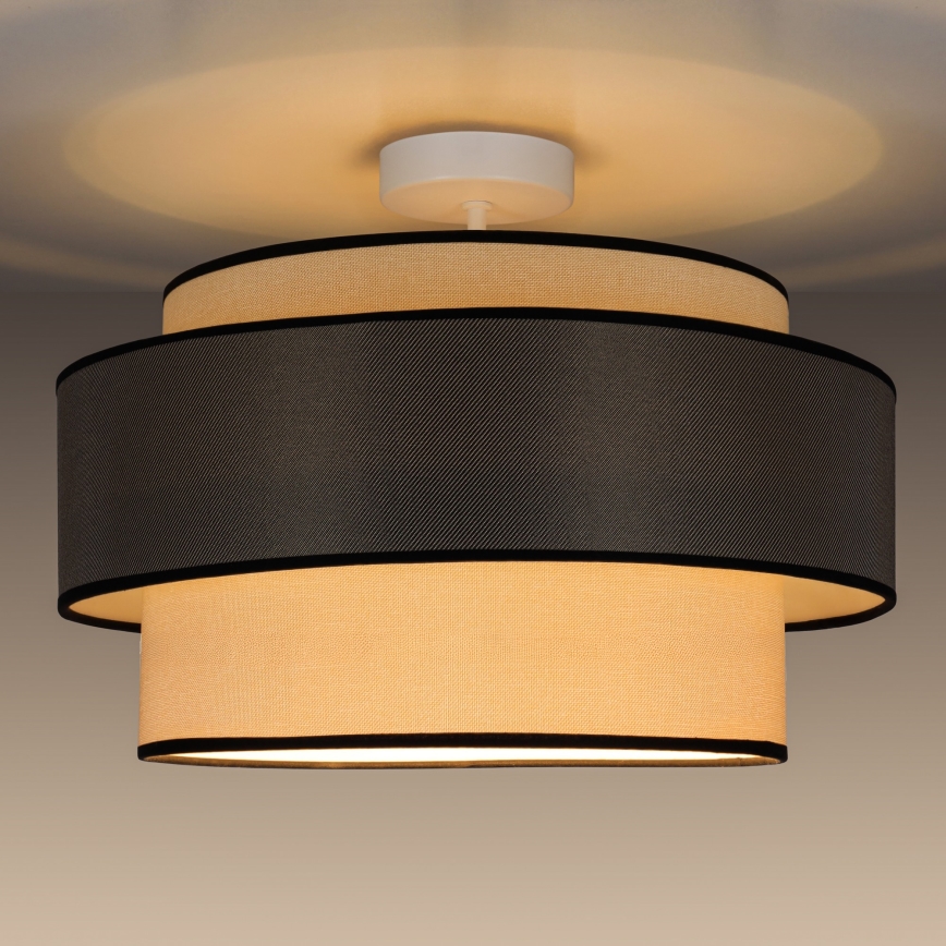 Loftlampe GRACE 1xE27/60W/230V cremefarvet/grå