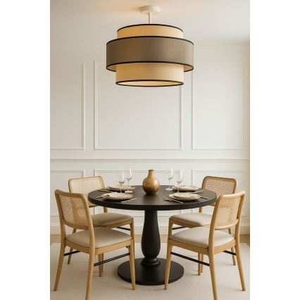 Loftlampe GRACE 1xE27/60W/230V cremefarvet/grå