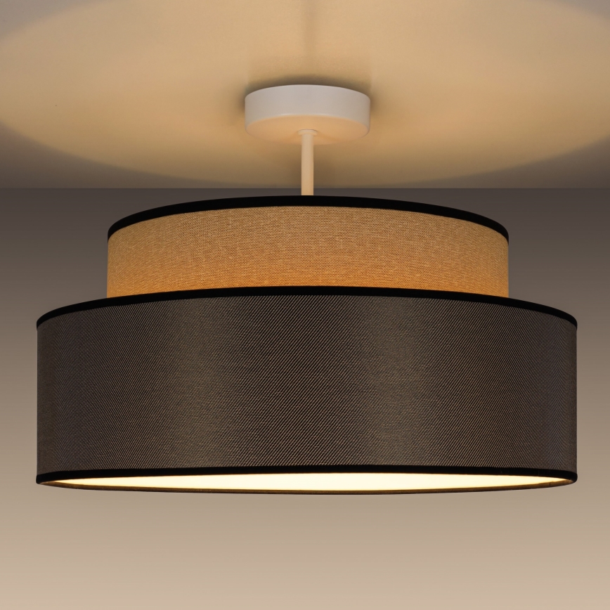 Loftlampe GRACE 1xE27/60W/230V diameter 40 cm beige/brun