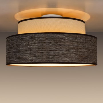 Loftlampe GRACE 1xE27/60W/230V diameter 40 cm cremefarvet/brun