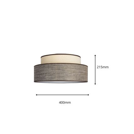 Loftlampe GRACE 1xE27/60W/230V diameter 40 cm cremefarvet/brun