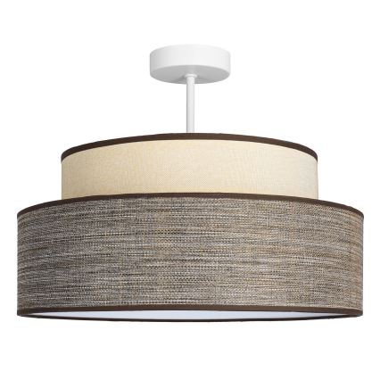 Loftlampe GRACE 1xE27/60W/230V diameter 40 cm cremefarvet/brun