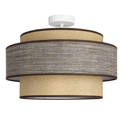 Loftlampe GRACE 1xE27/60W/230V diameter 40 cm cremefarvet/brun