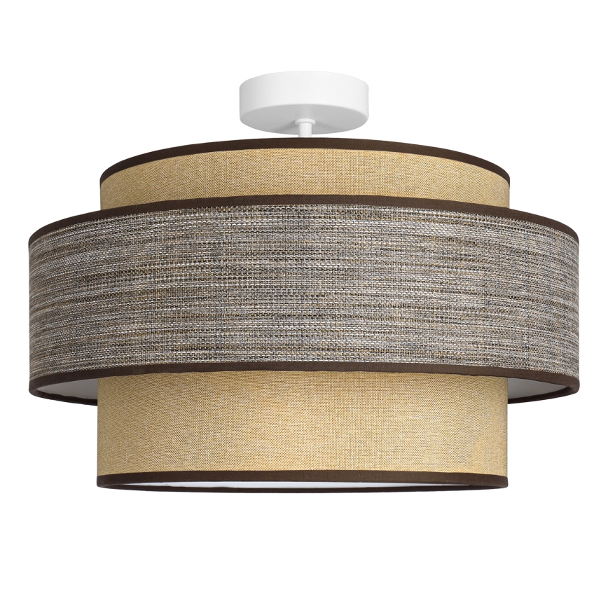 Loftlampe GRACE 1xE27/60W/230V diameter 40 cm cremefarvet/brun