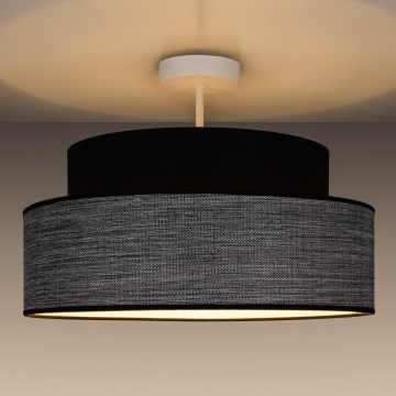 Loftlampe GRACE 1xE27/60W/230V diameter 40 cm sort/grå