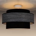 Loftlampe GRACE 1xE27/60W/230V diameter 40 cm sort/grå