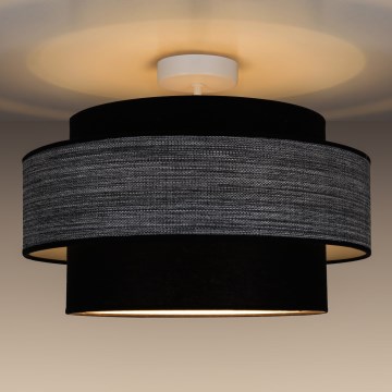 Loftlampe GRACE 1xE27/60W/230V diameter 40 cm sort/grå