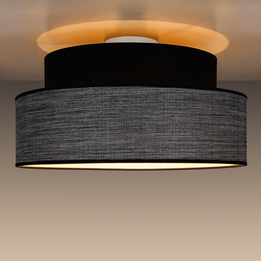 Loftlampe GRACE 1xE27/60W/230V sort/grå