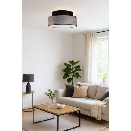Loftlampe GRACE 1xE27/60W/230V sort/grå