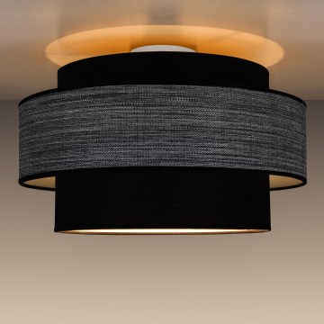 Loftlampe GRACE 1xE27/60W/230V sort/grå