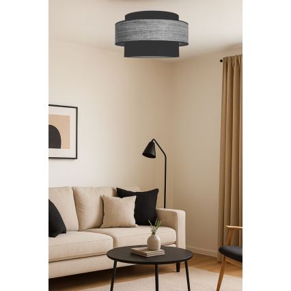 Loftlampe GRACE 1xE27/60W/230V sort/grå