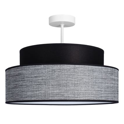 Loftlampe GRACE 1xE27/60W/230V sort/grå