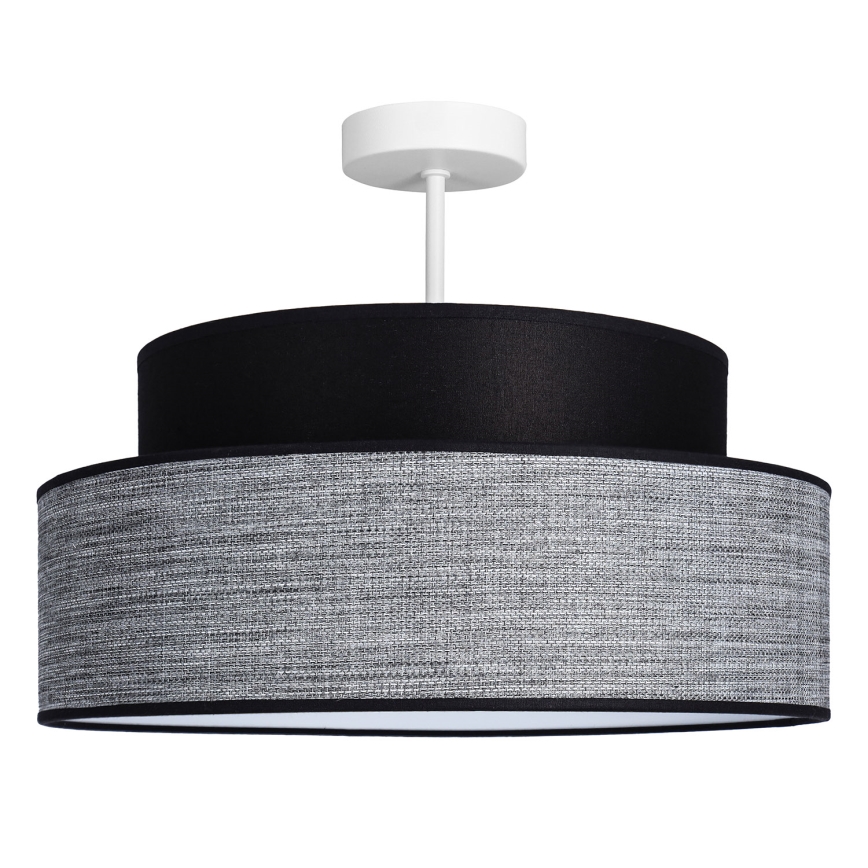Loftlampe GRACE 1xE27/60W/230V sort/grå