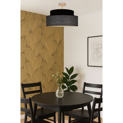 Loftlampe GRACE 1xE27/60W/230V sort/grå