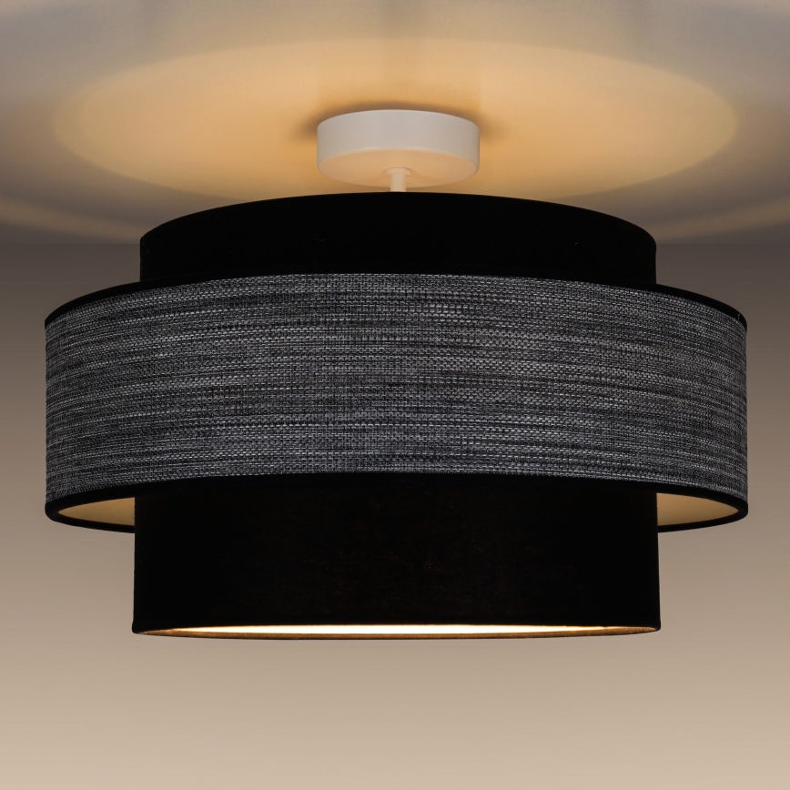 Loftlampe GRACE 1xE27/60W/230V sort/grå