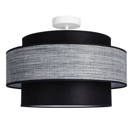 Loftlampe GRACE 1xE27/60W/230V sort/grå