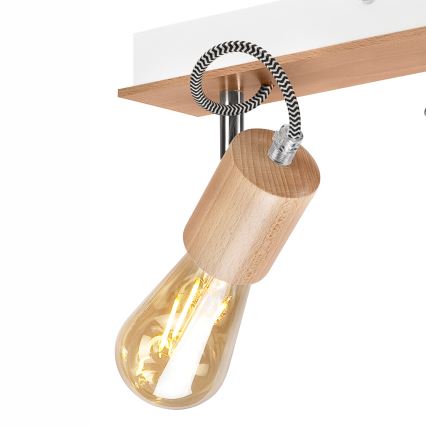 Loftlampe GUSTAVO 2xE27/60W/230V bøg - FSC certificeret