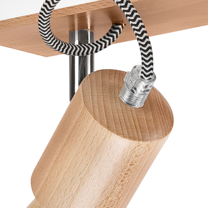 Loftlampe GUSTAVO 2xE27/60W/230V bøg - FSC certificeret