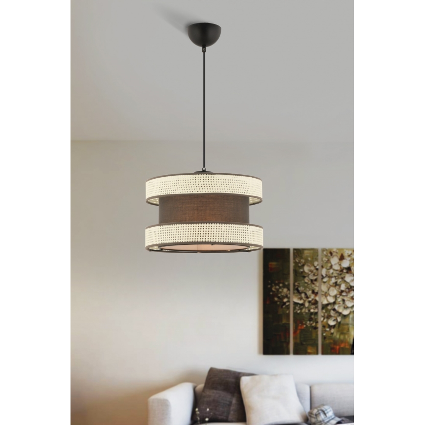 Loftlampe HALO 1xE27/60W/230V brun/creme