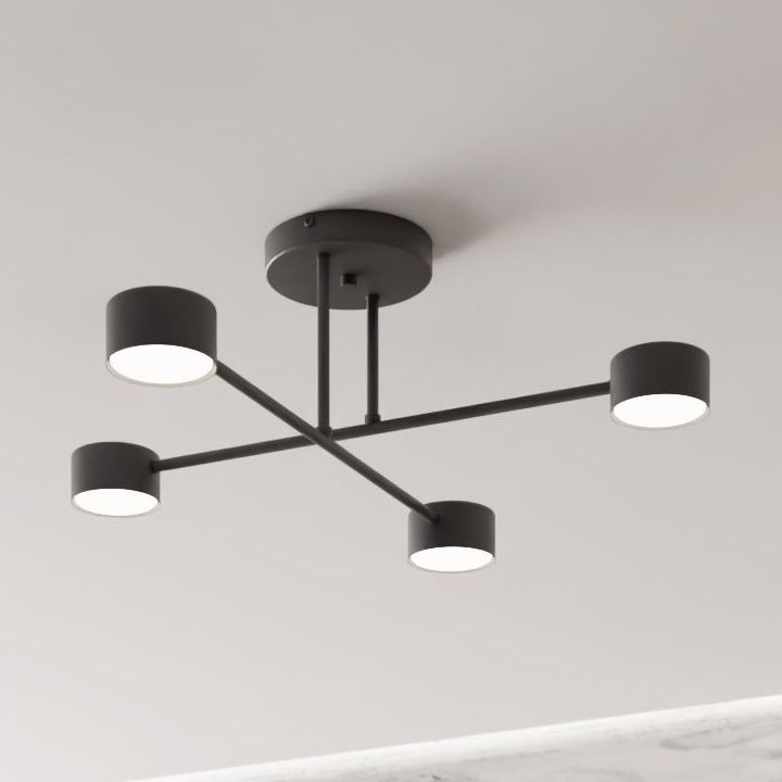Loftlampe HALO 4xGX53/10W/230V sort
