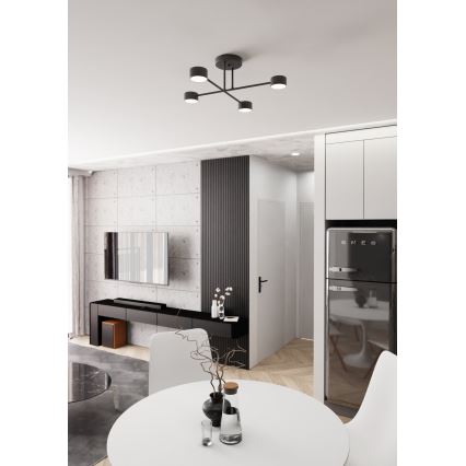 Loftlampe HALO 4xGX53/10W/230V sort