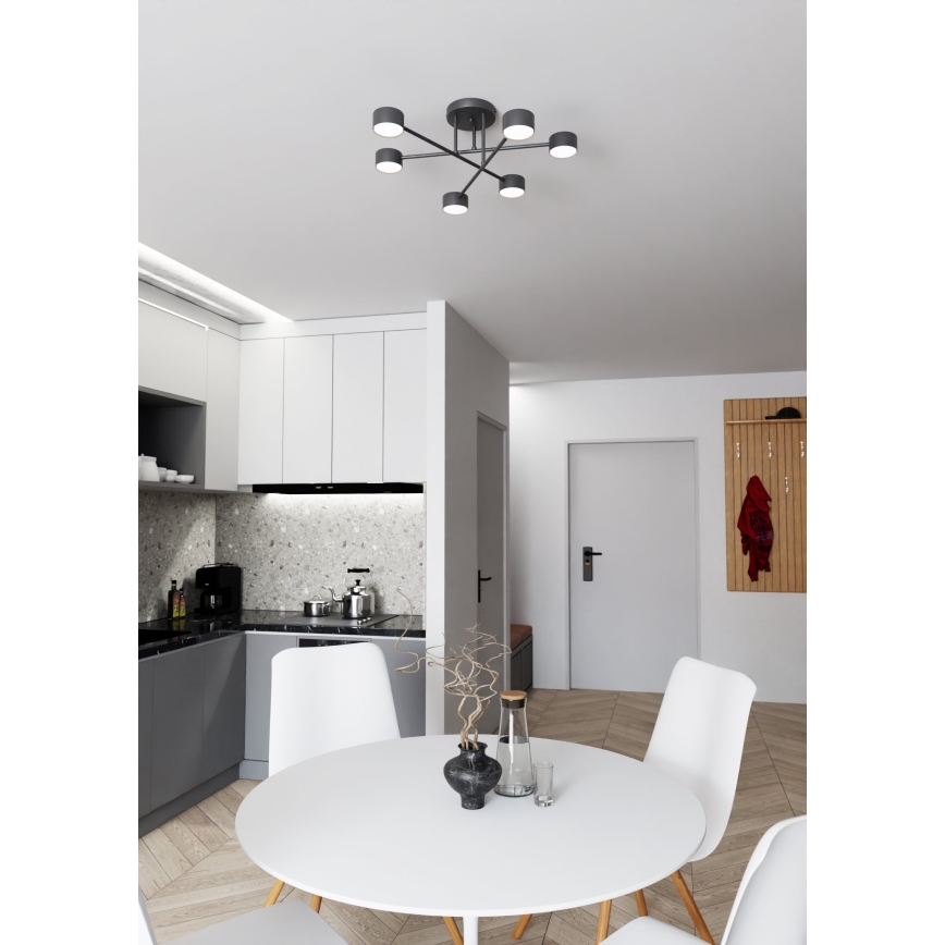 Loftlampe HALO 6xGX53/8W/230V sort