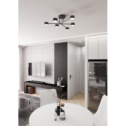Loftlampe HALO 6xGX53/8W/230V sort