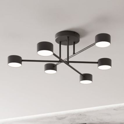 Loftlampe HALO 6xGX53/8W/230V sort