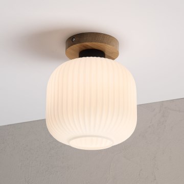 Loftlampe HARMA WOOD 1xE27/15W/230V eg/hvid Ø 20 cm