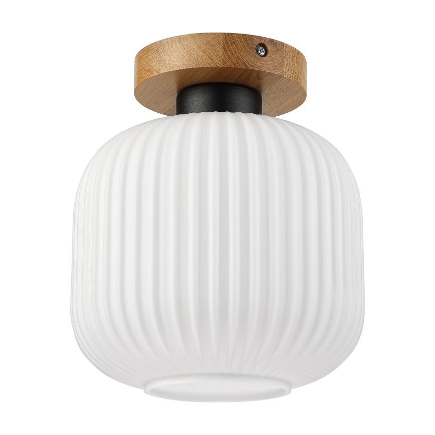 Loftlampe HARMA WOOD 1xE27/15W/230V eg/hvid Ø 20 cm