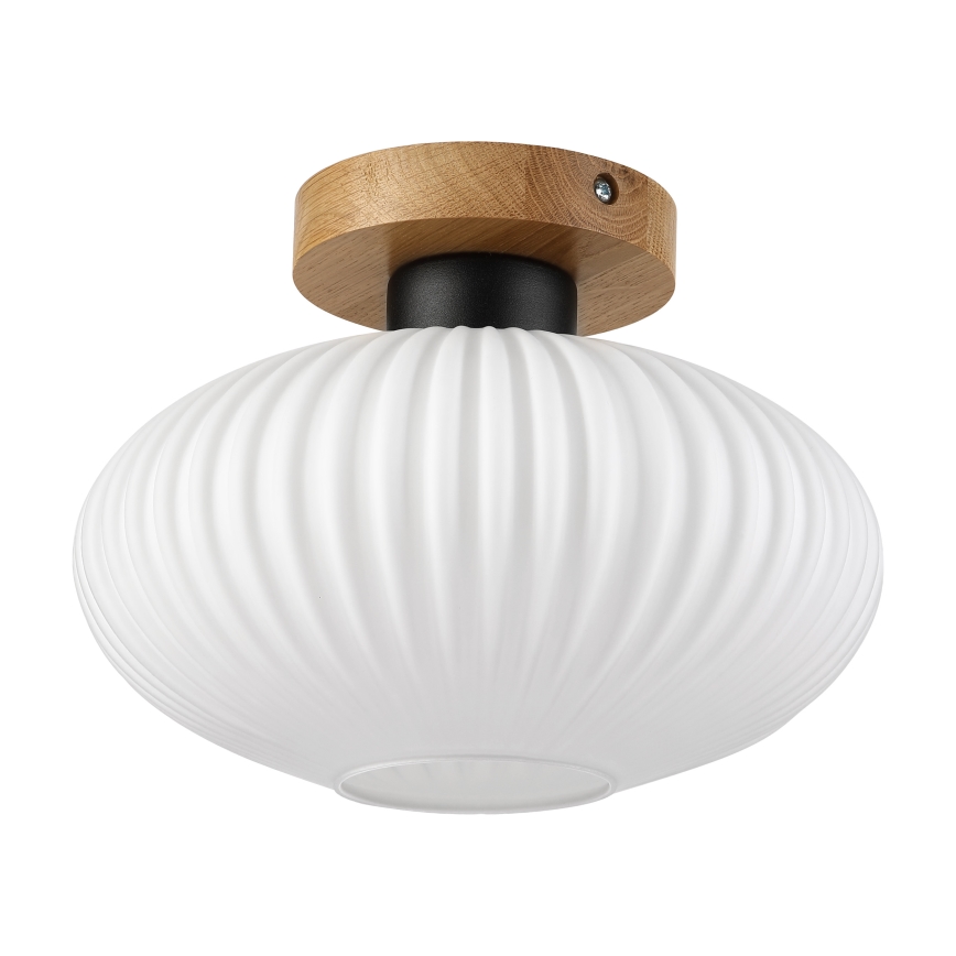 Loftlampe HARMA WOOD 1xE27/15W/230V eg/hvid Ø 25 cm