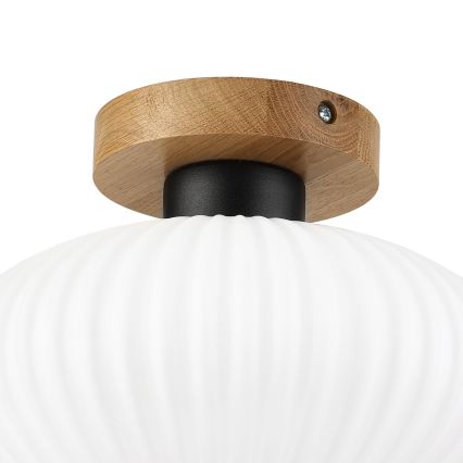 Loftlampe HARMA WOOD 1xE27/15W/230V eg/hvid Ø 25 cm