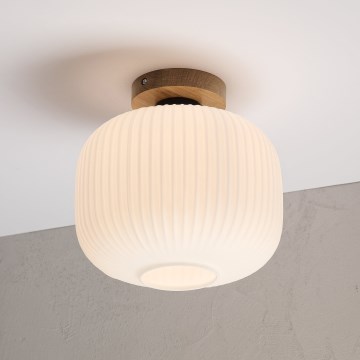 Loftlampe HARMA WOOD 1xE27/15W/230V eg/hvid Ø 25 cm