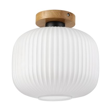 Loftlampe HARMA WOOD 1xE27/15W/230V eg/hvid Ø 25 cm