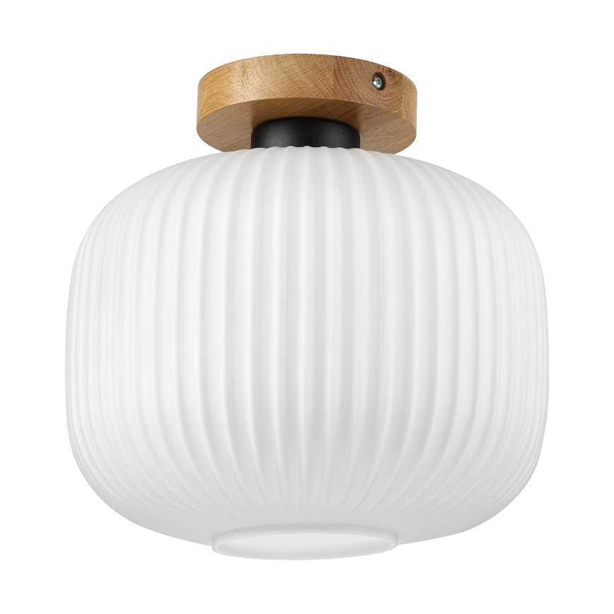 Loftlampe HARMA WOOD 1xE27/15W/230V eg/hvid Ø 25 cm