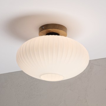 Loftlampe HARMA WOOD 1xE27/15W/230V eg/hvid Ø 30 cm