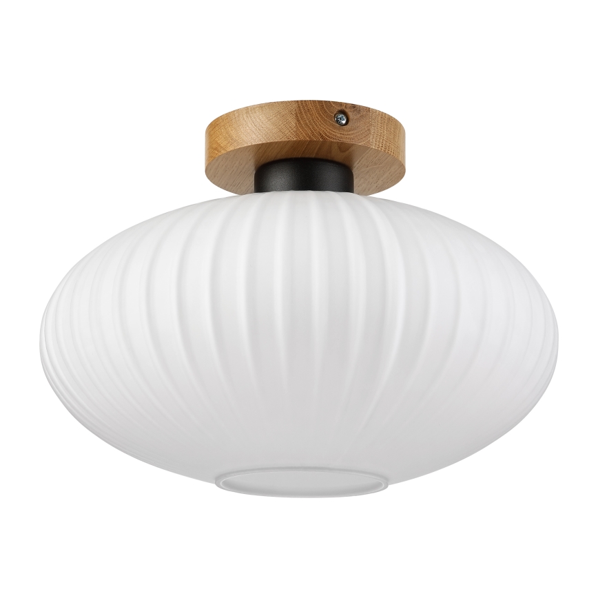 Loftlampe HARMA WOOD 1xE27/15W/230V eg/hvid Ø 30 cm