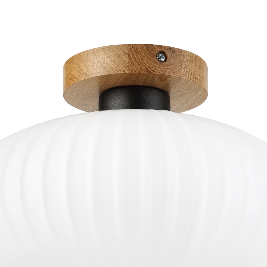 Loftlampe HARMA WOOD 1xE27/15W/230V eg/hvid Ø 30 cm