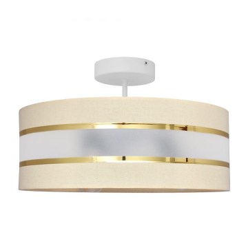 Loftlampe HELEN 3xE27/15W/230V beige/gylden