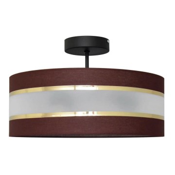 Loftlampe HELEN 3xE27/15W/230V brun/sort/gylden