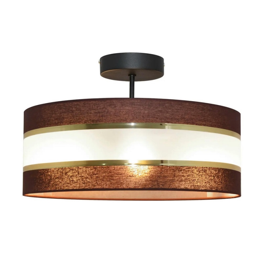 Loftlampe HELEN 3xE27/15W/230V brun/sort/gylden