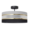 Loftlampe HELEN 3xE27/15W/230V sort/grå/gylden